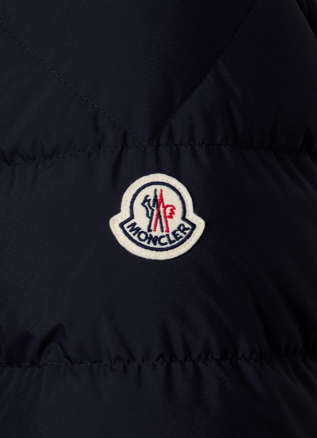 Moncler Baudinet puffer jack met donsvulling en logo - detail 6 donkerblauw