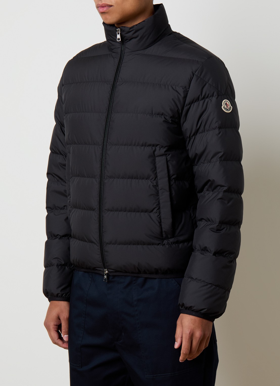 Moncler Baudinet puffer jack met donsvulling en steekzakken - detail 4 zwart