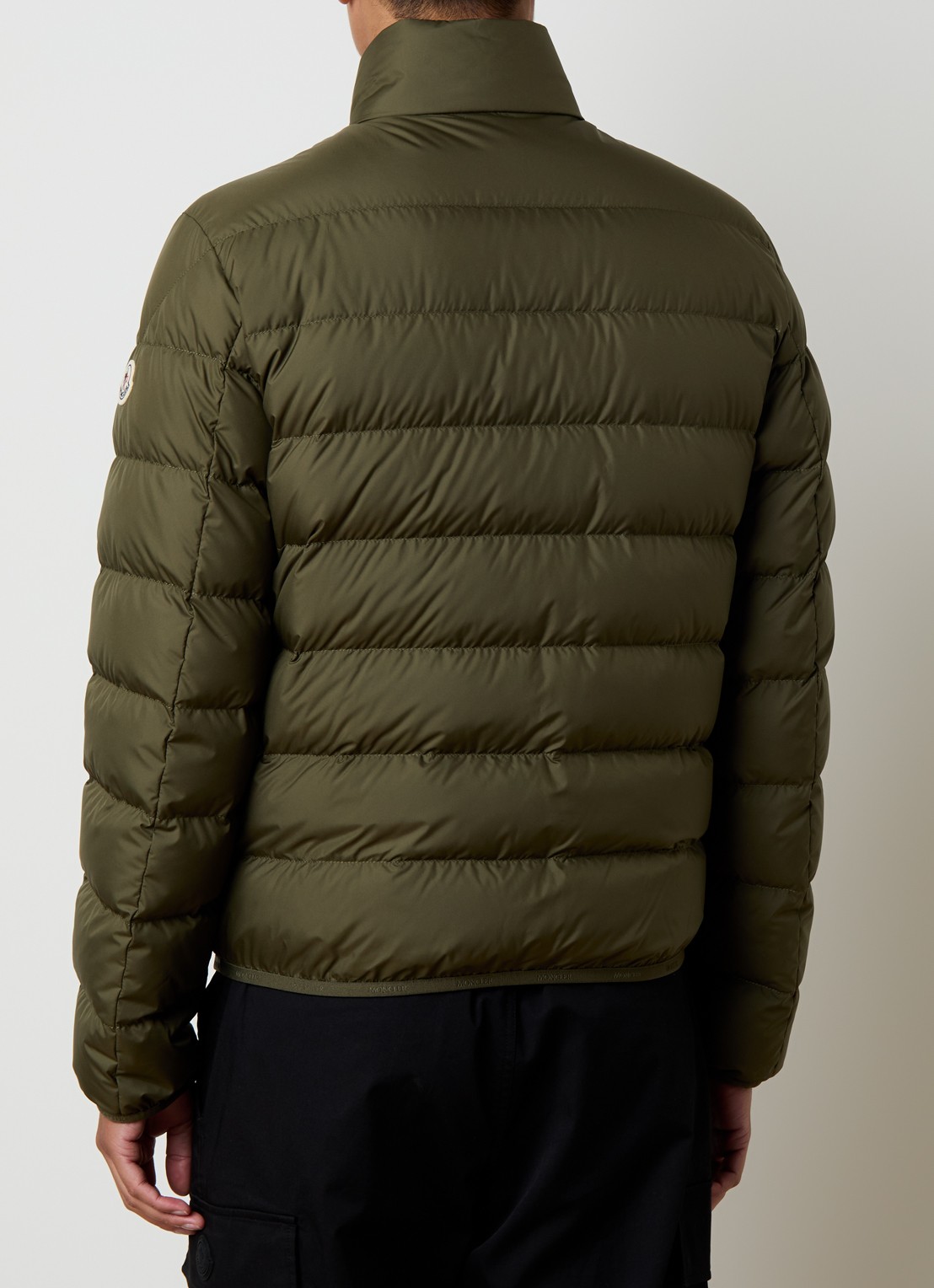 Moncler Baudinet puffer jack met donsvulling en steekzakken - achterkant 3 mosgroen