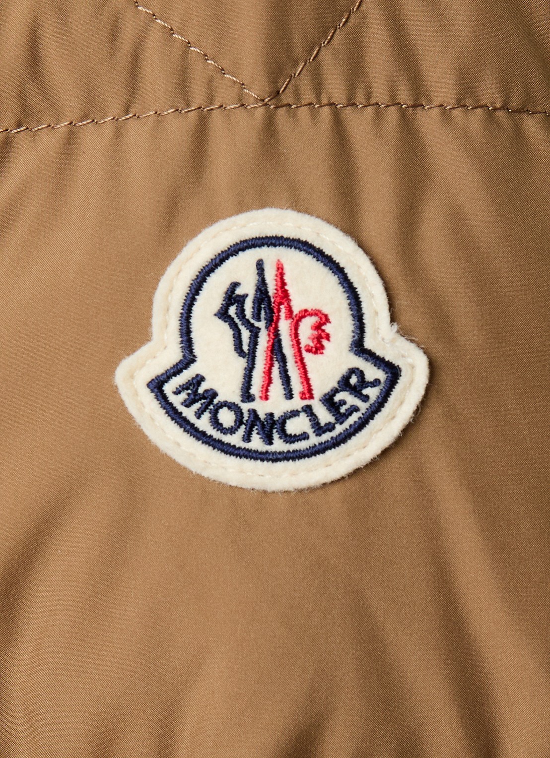 Moncler Baudinet puffer jack met donsvulling en steekzakken - detail 5 zand