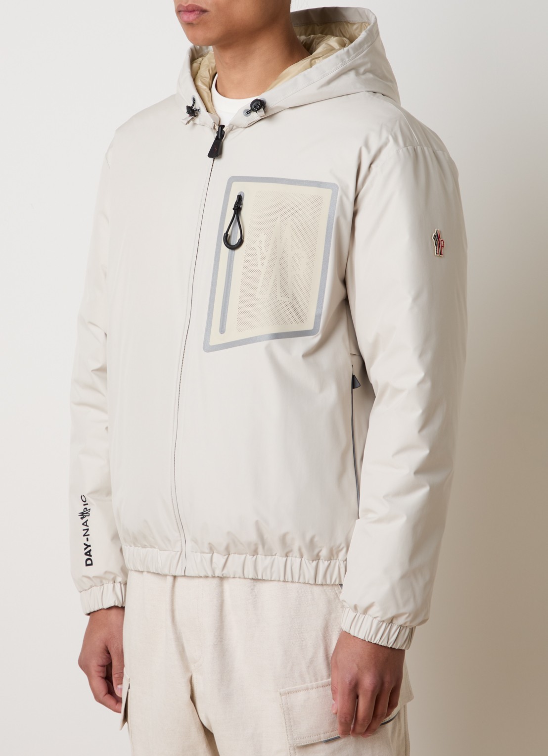 Moncler Bergun reversible gewatteerd jack borst- en steekzakken - detail 4 beige