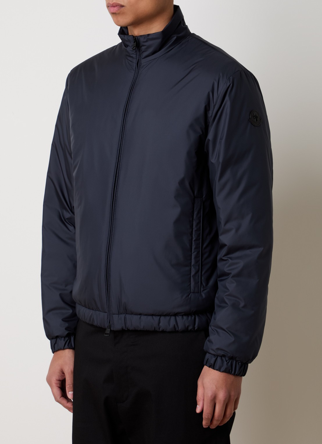 Moncler Berre gewatteerd jack met donsvulling - detail 4 donkerblauw