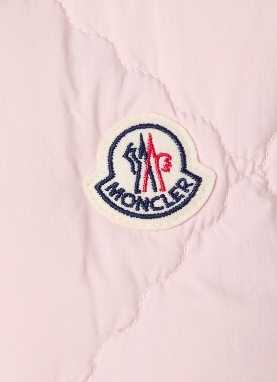 Moncler Biosis gewatteerde bodywarmer met donsvulling - detail 4 lichtroze