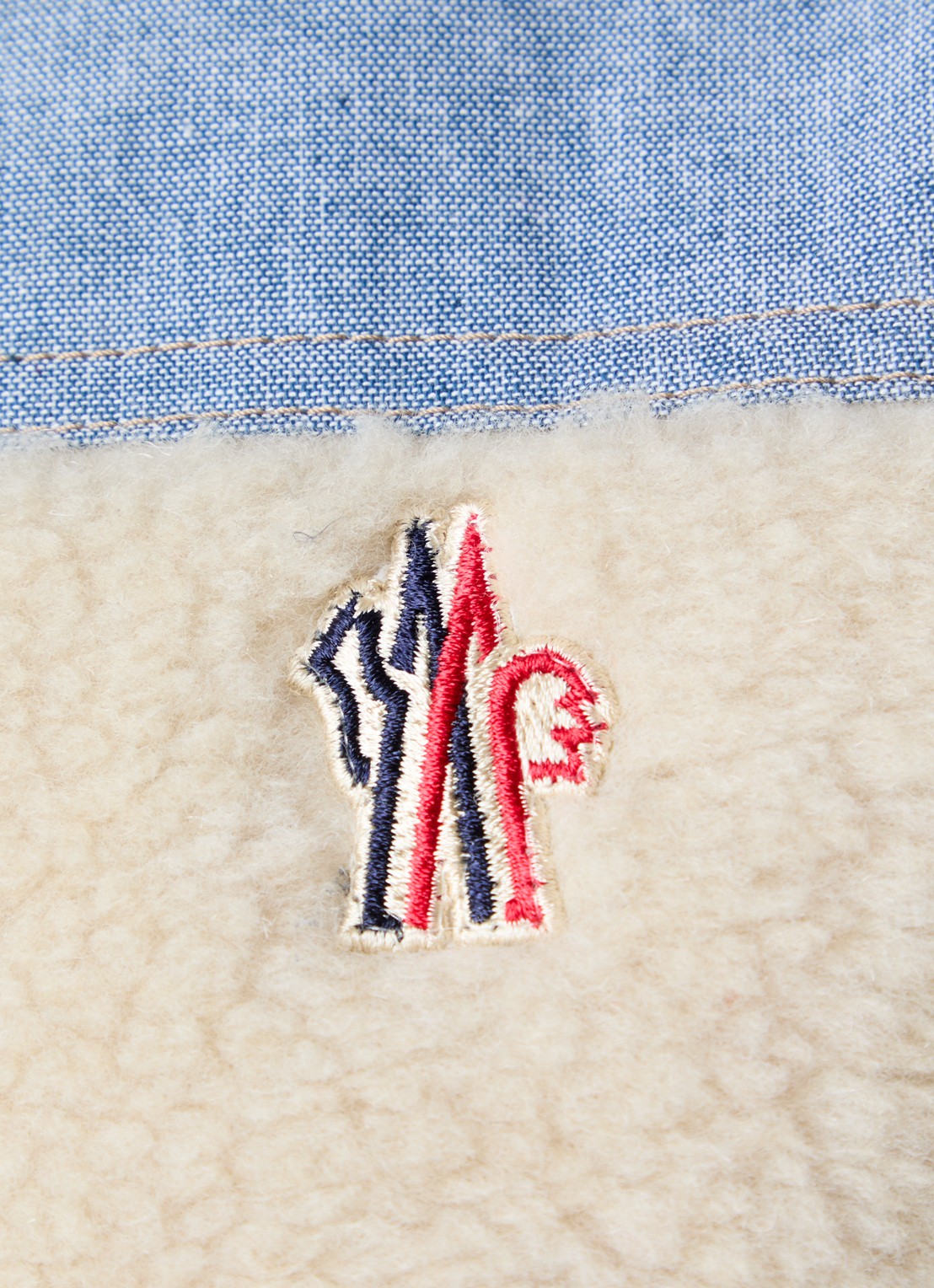 Moncler Bodywarmer van teddy met ritszakken - detail 6 beige