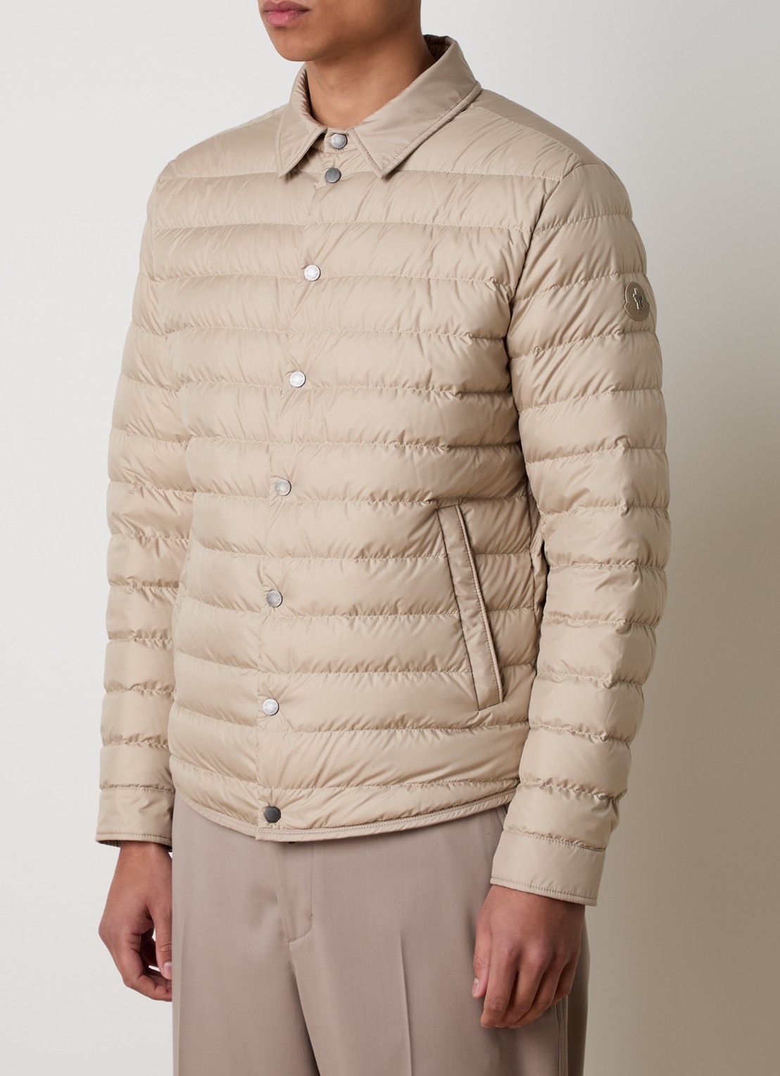 Moncler Bourdon gewatteerd jack met donsvulling - detail 4 beige