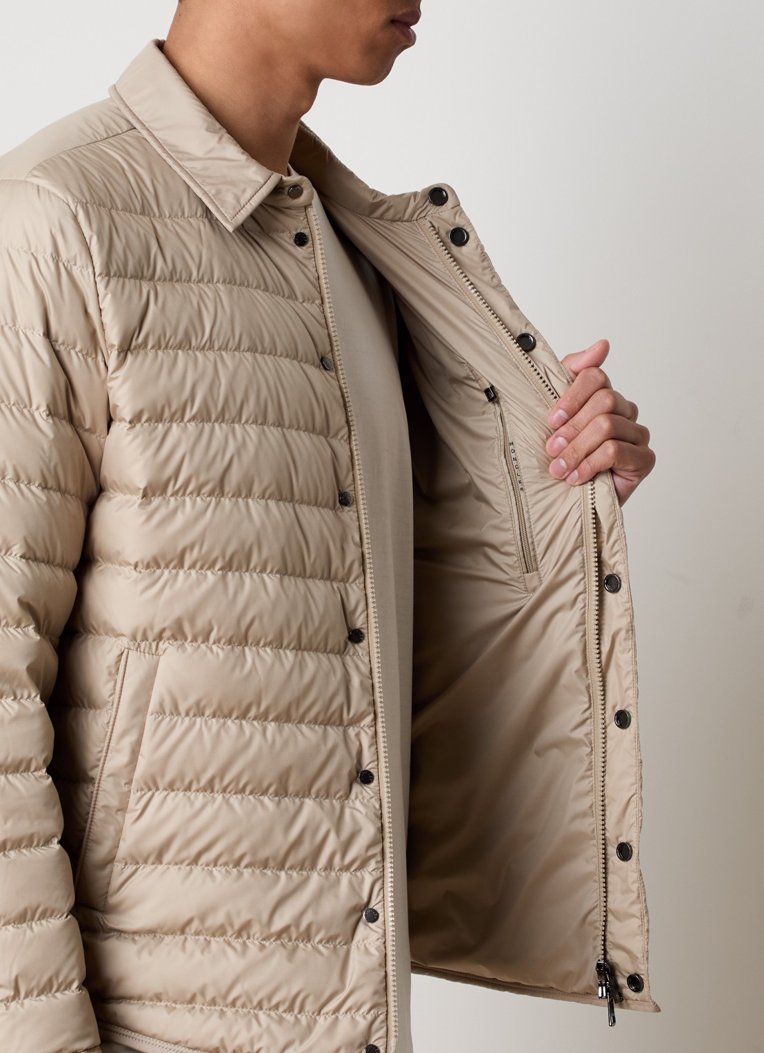 Moncler Bourdon gewatteerd jack met donsvulling - detail 5 beige