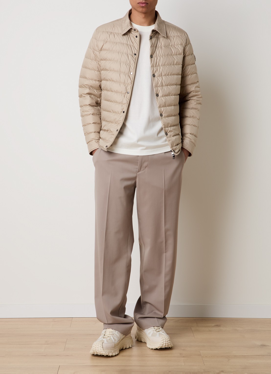 Moncler Bourdon gewatteerd jack met donsvulling - voorkant 3 beige