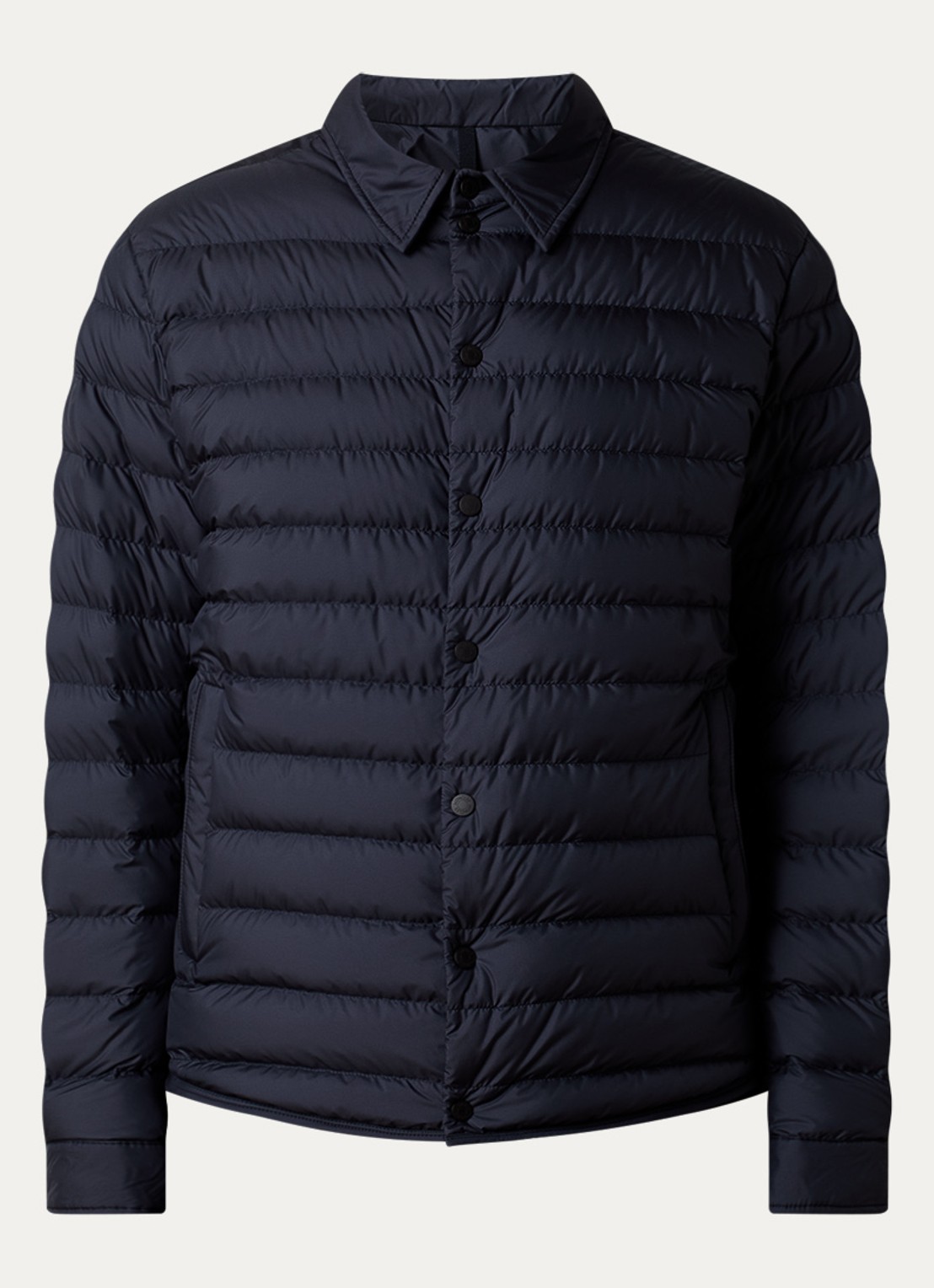 Moncler Bourdon gewatteerd jack met donsvulling - voorkant 2 donkerblauw