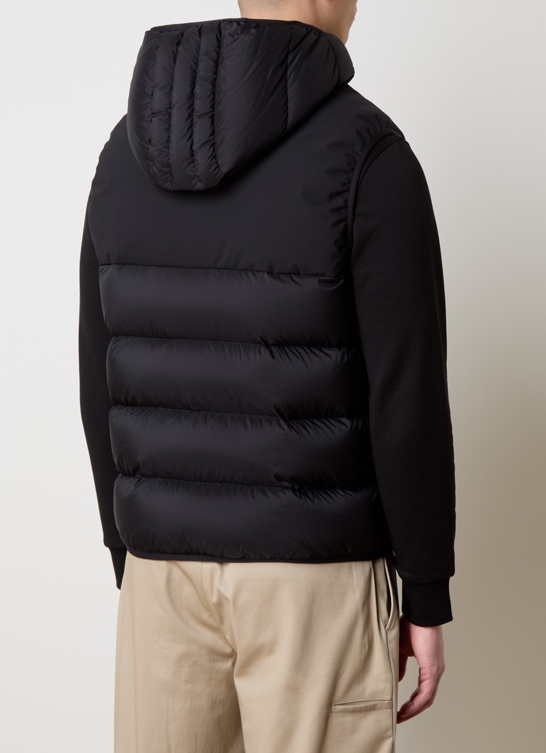 Moncler Bresse gewatteerde bodywarmer met donsvulling en capuchon - achterkant 6 zwart