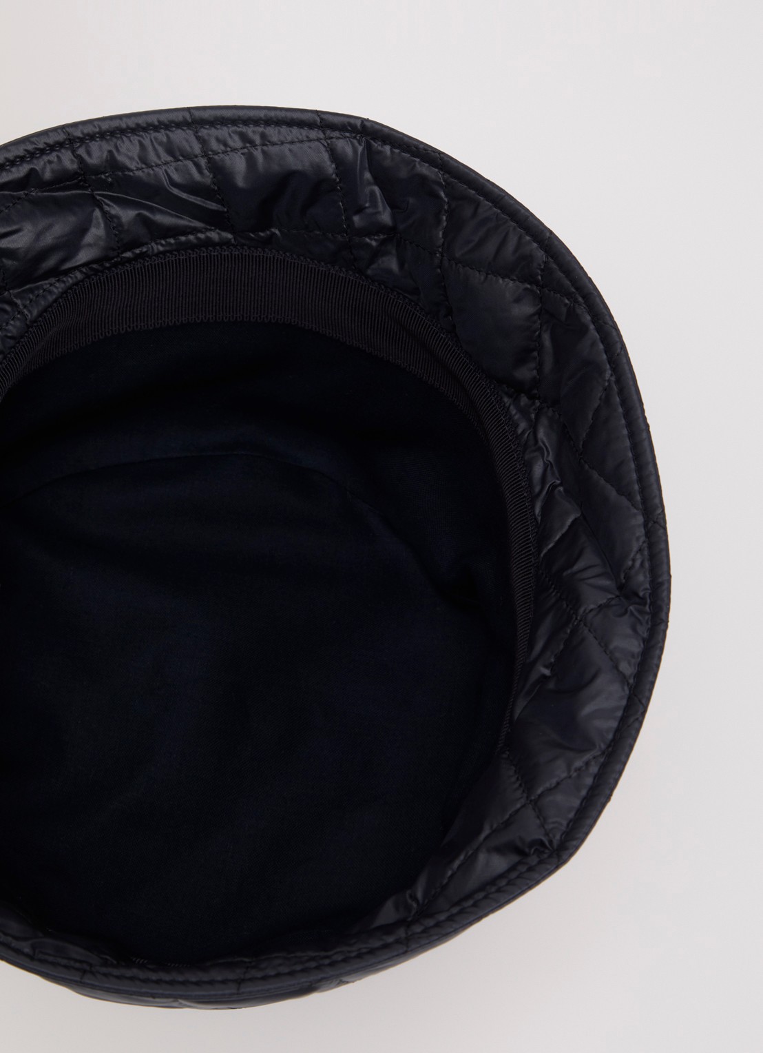 Moncler Bucket hoed met logo en quilt patroon - detail 3 donkerblauw