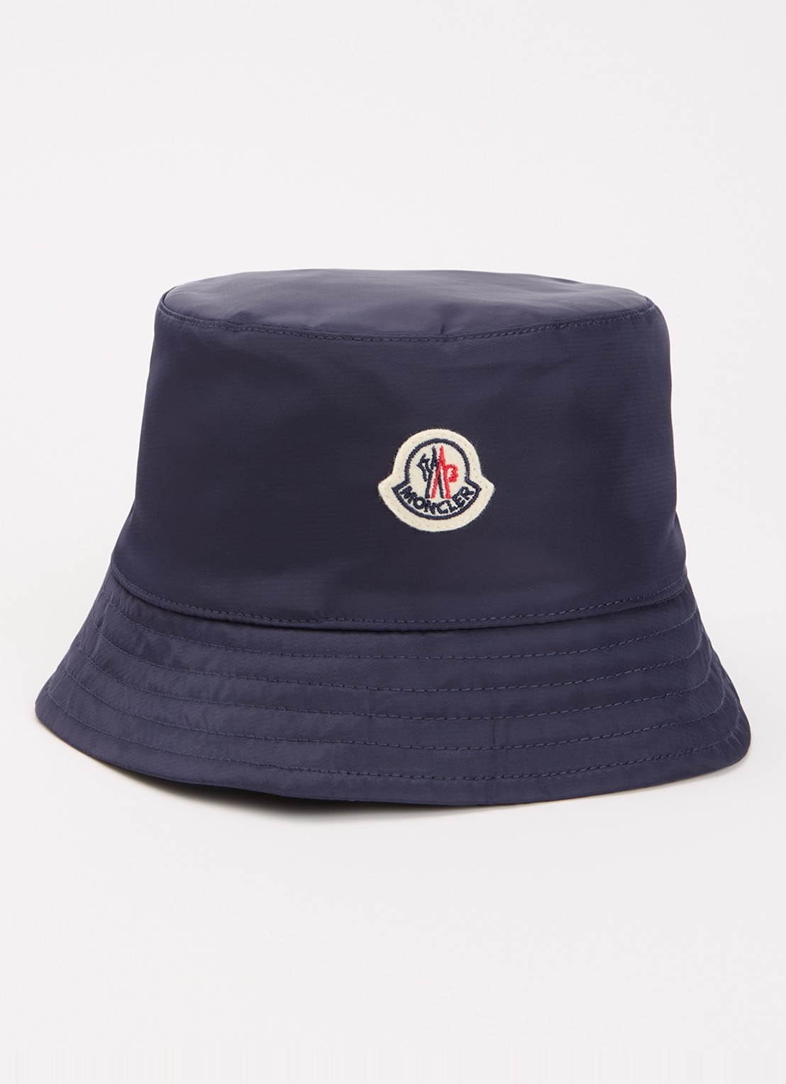 Moncler Bucket hoed met logo - voorkant donkerblauw
