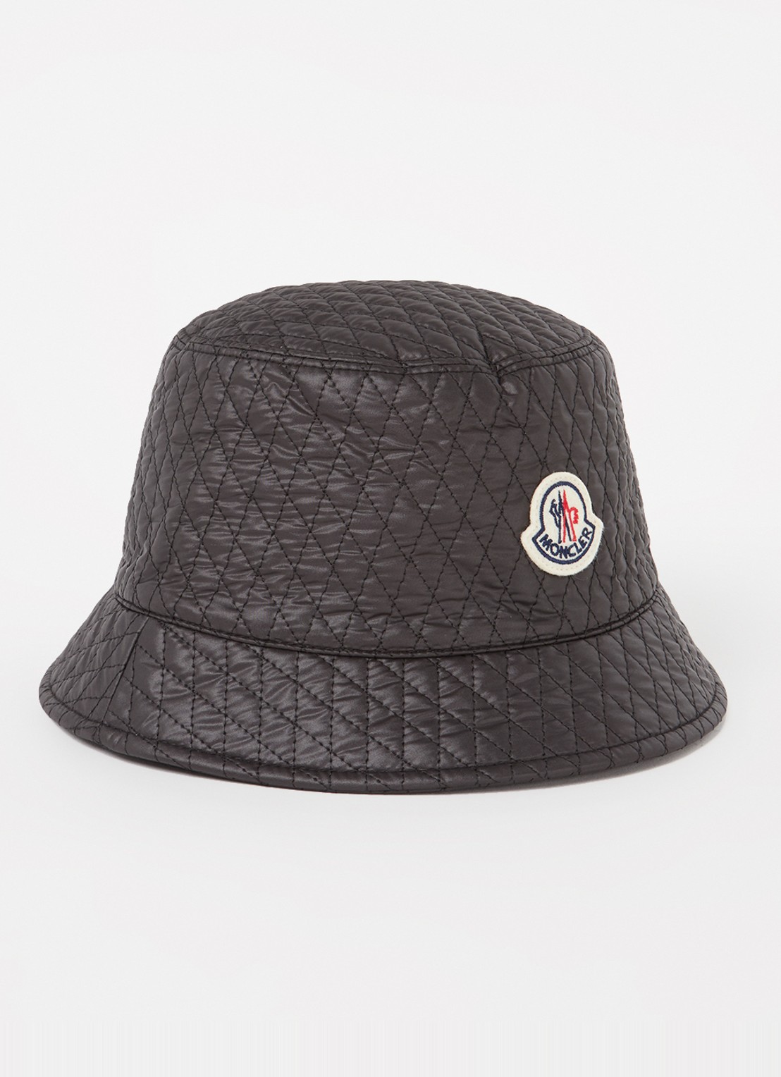 Moncler Bucket hoed met logo - voorkant zwart
