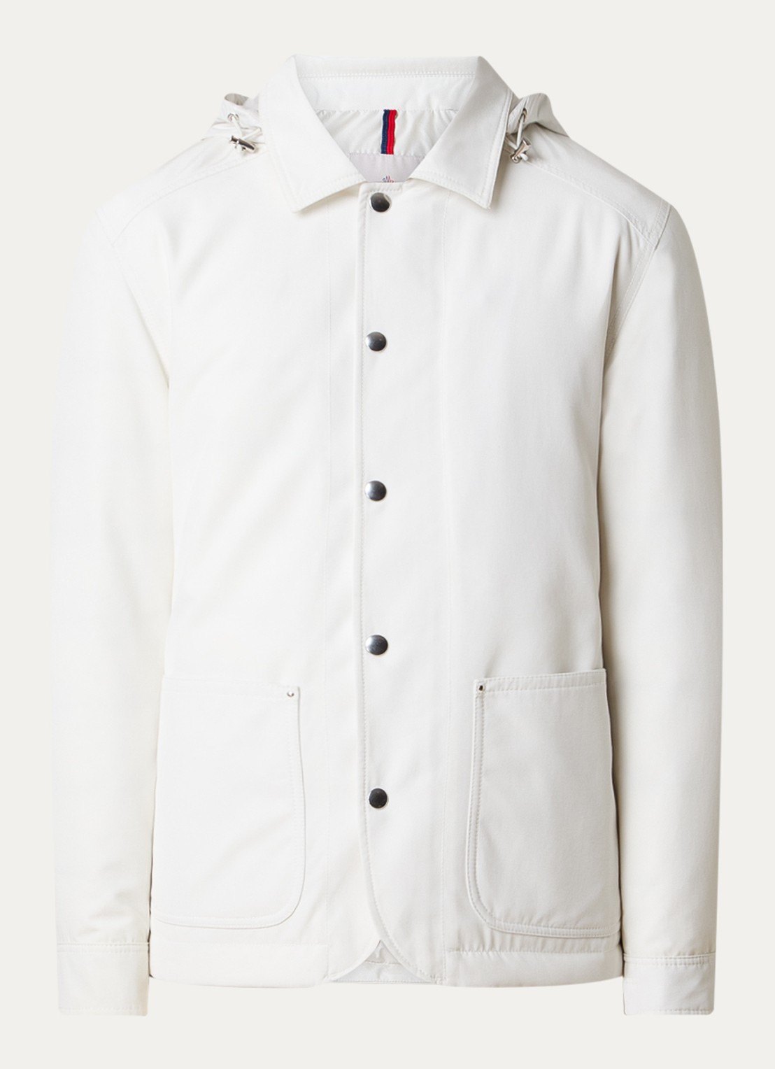 Moncler Buffaure gewatteerd jack met afneembare capuchon - voorkant gebroken wit