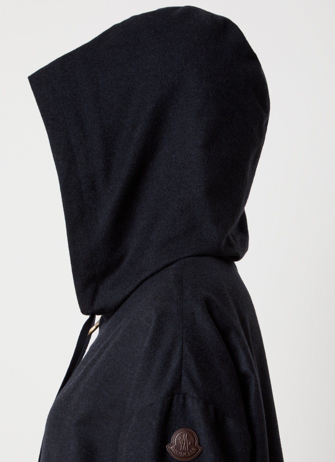 Moncler Camicia fijngebreid vest in kasjmierblend met capuchon - detail 3 donkerblauw