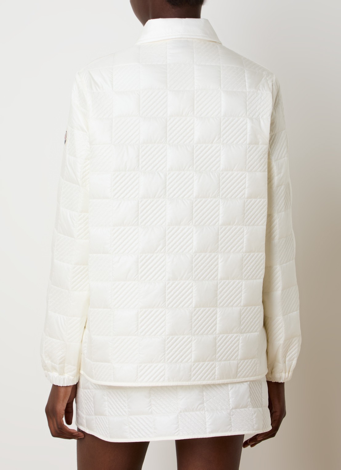 Moncler Camicia jack met ruitdessin - achterkant 6 beige
