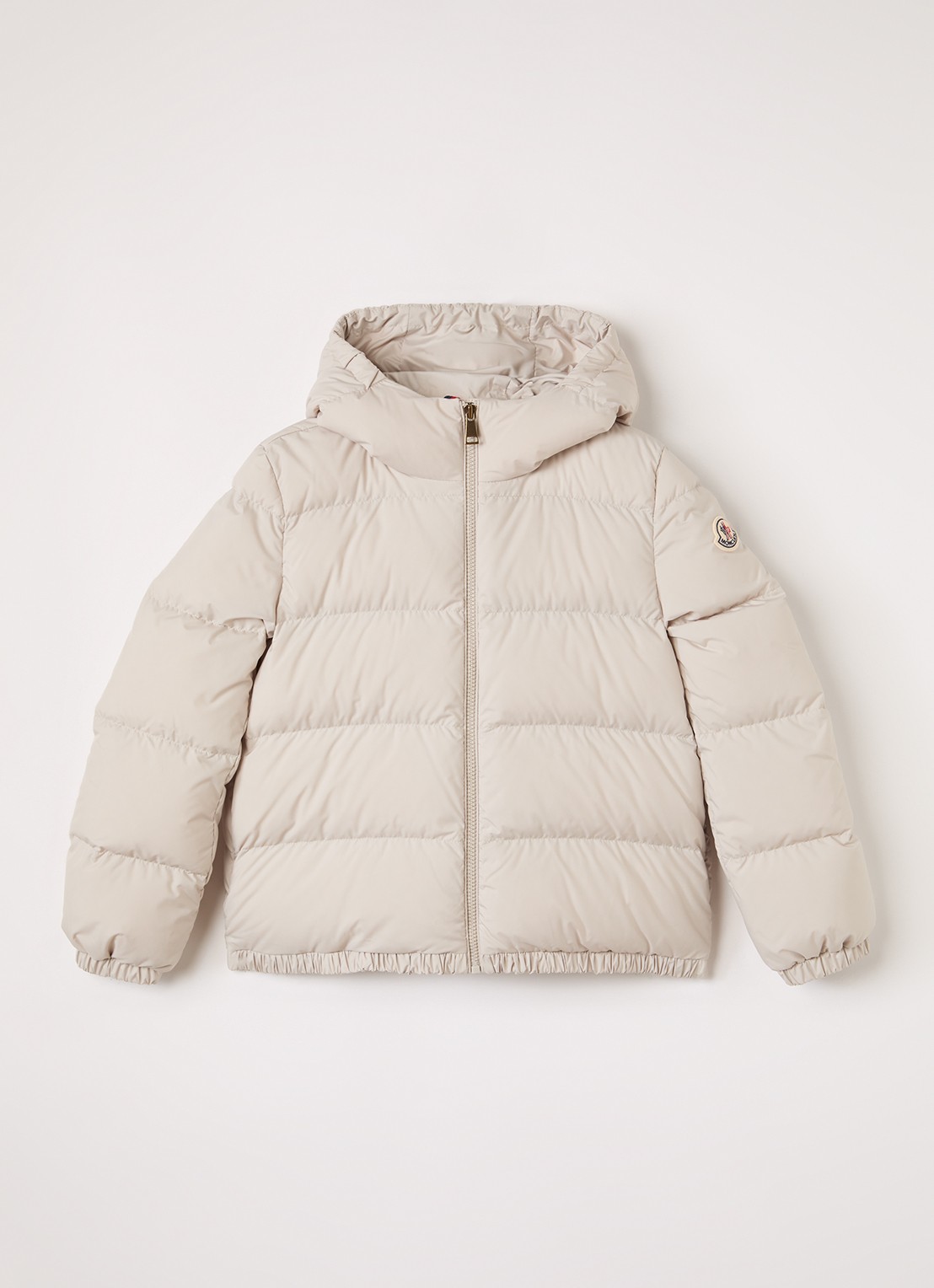 Moncler Cascar puffer jack met donsvulling - voorkant 2 beige