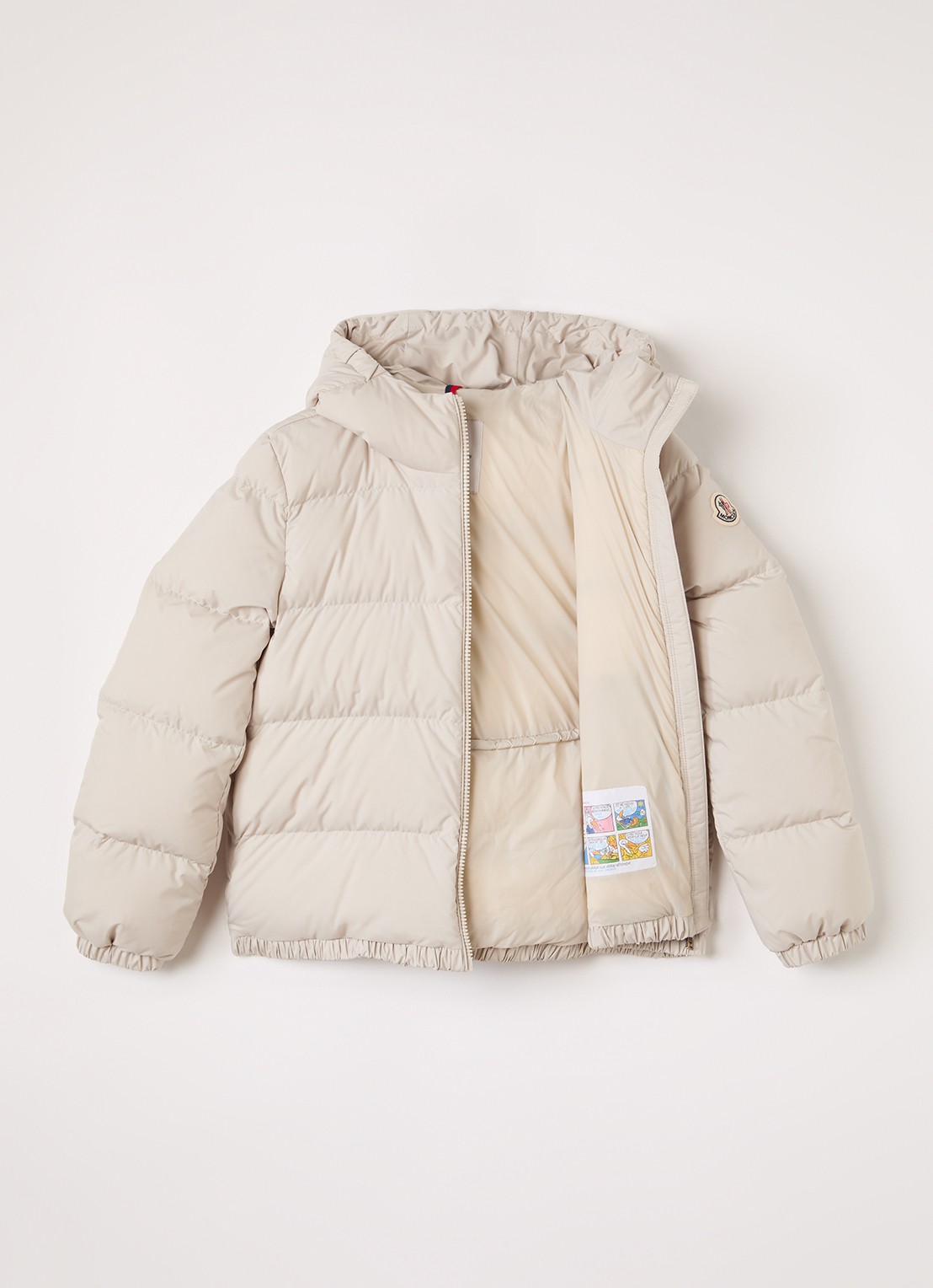 Moncler Cascar puffer jack met donsvulling - voorkant 3 beige