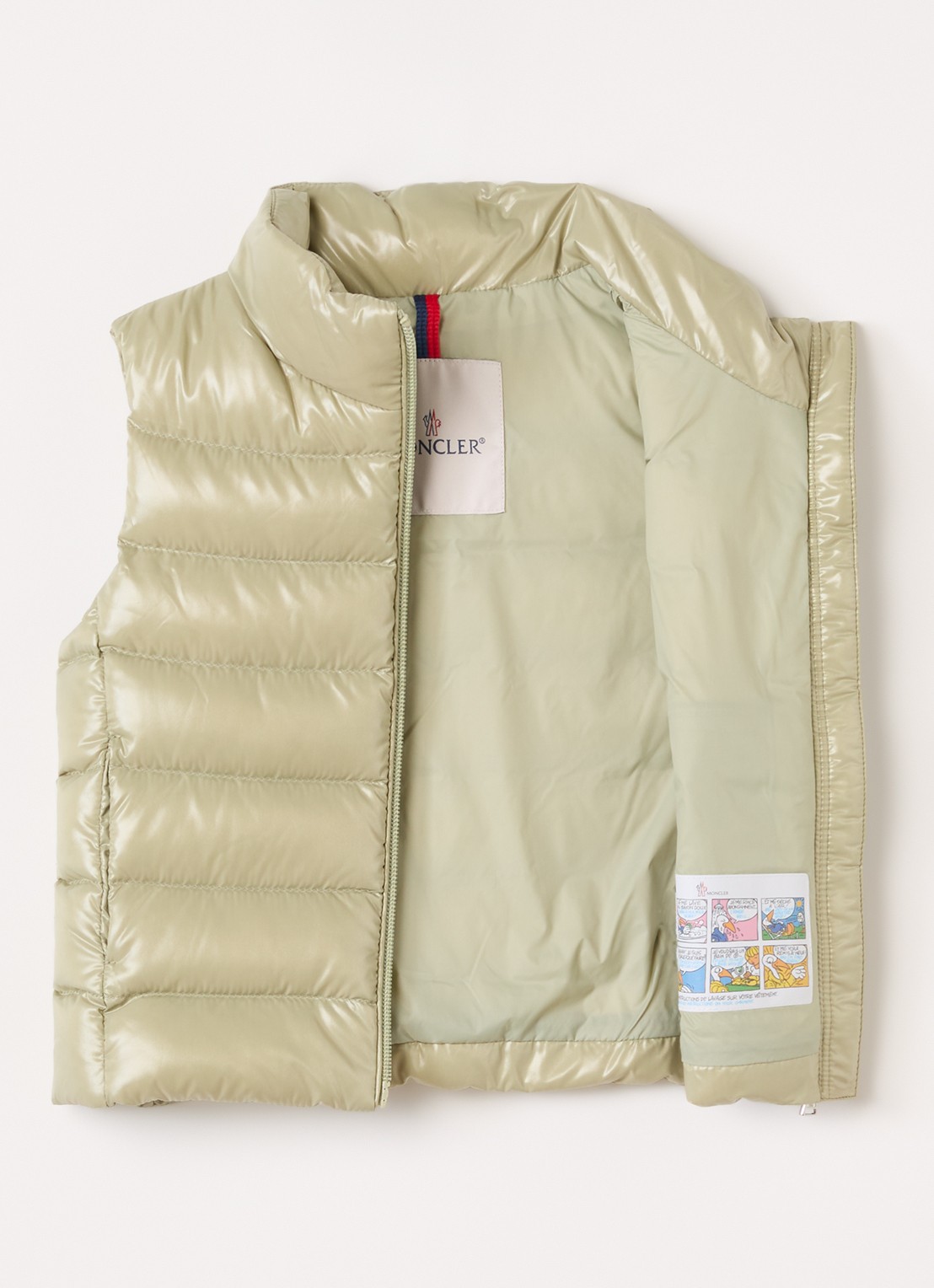 Moncler Chany bodywarmer met donsvulling - voorkant 2 groen