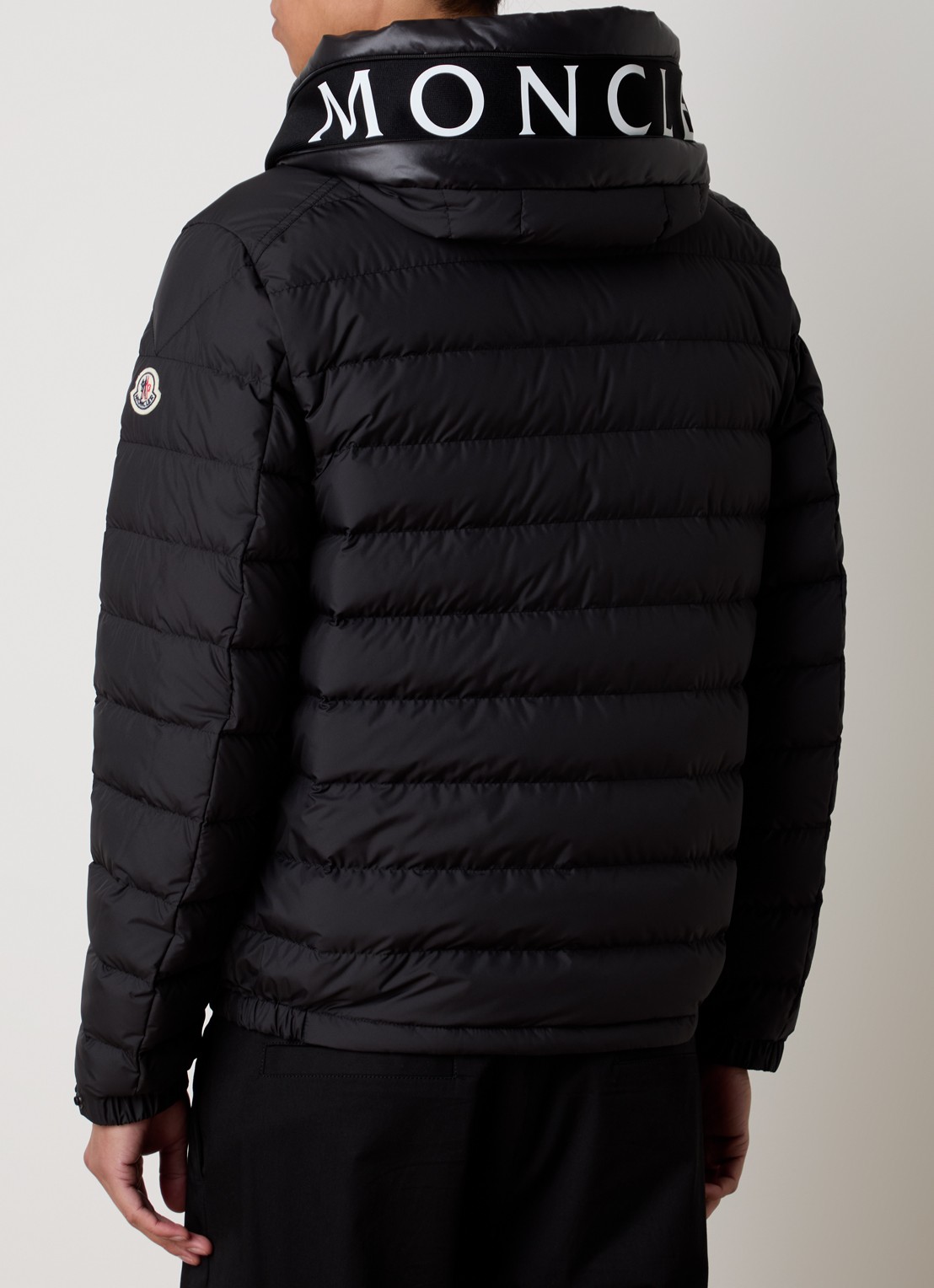 Moncler Chevrerie gewatteerd jack met donsvulling - achterkant zwart