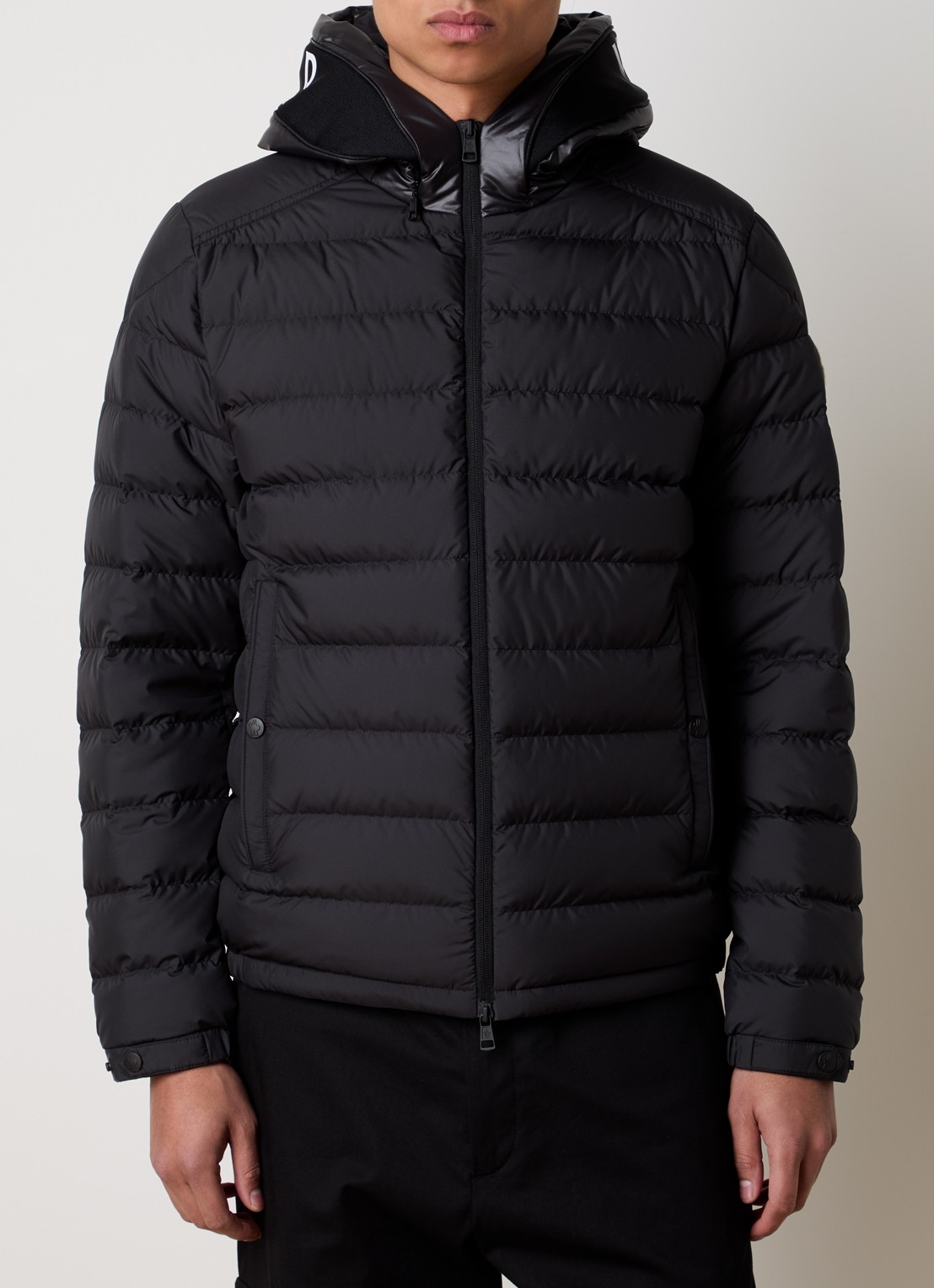 Moncler Chevrerie gewatteerd jack met donsvulling - detail 4 zwart