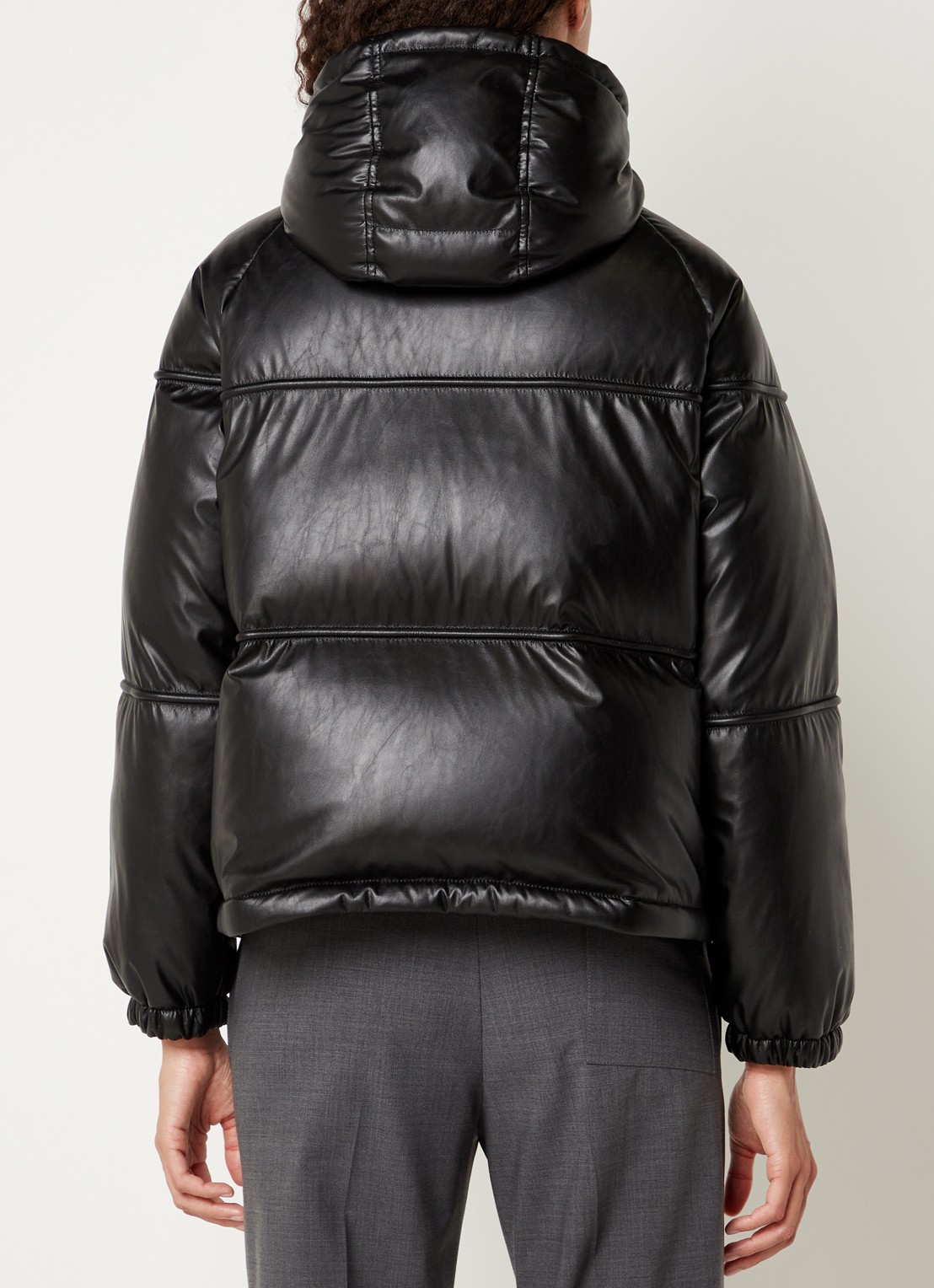 Moncler Clarabide puffer jack met donsvulling - achterkant 5 zwart