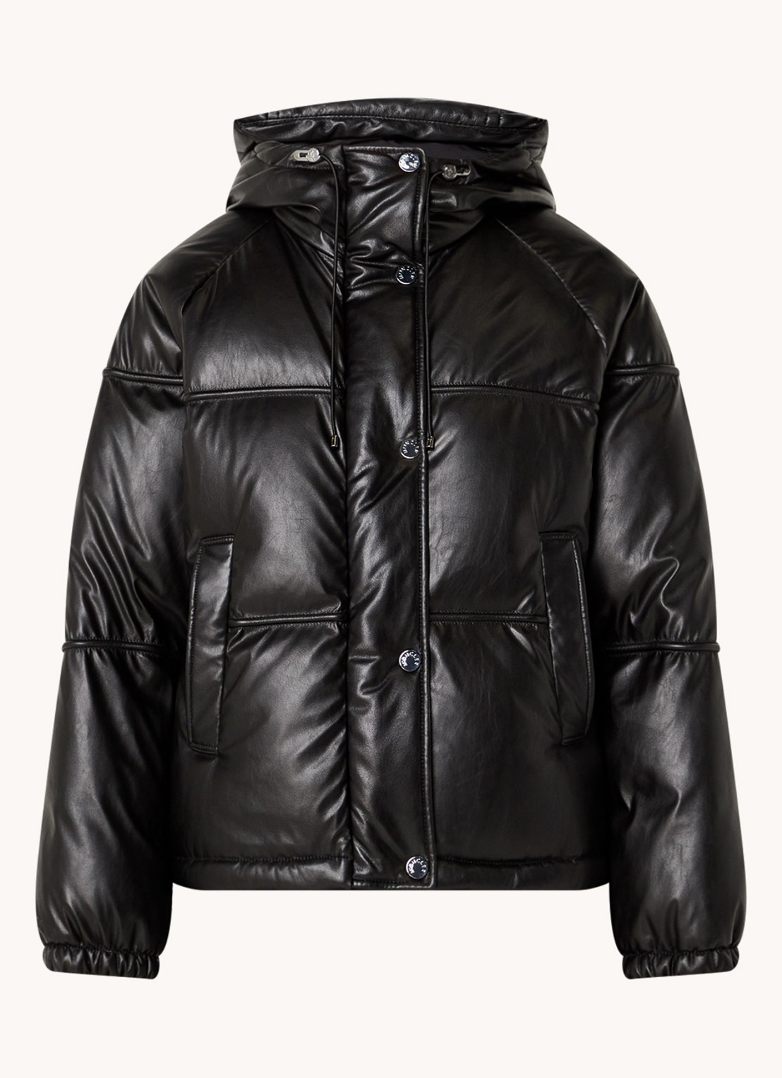 Moncler Clarabide puffer jack met donsvulling - voorkant zwart