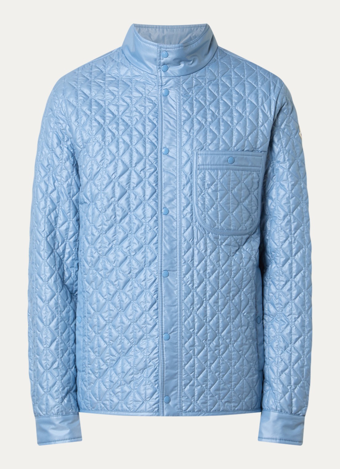 Moncler Cleorine gewatteed jack met quilt patroon en borstzak - voorkant 5 blauw