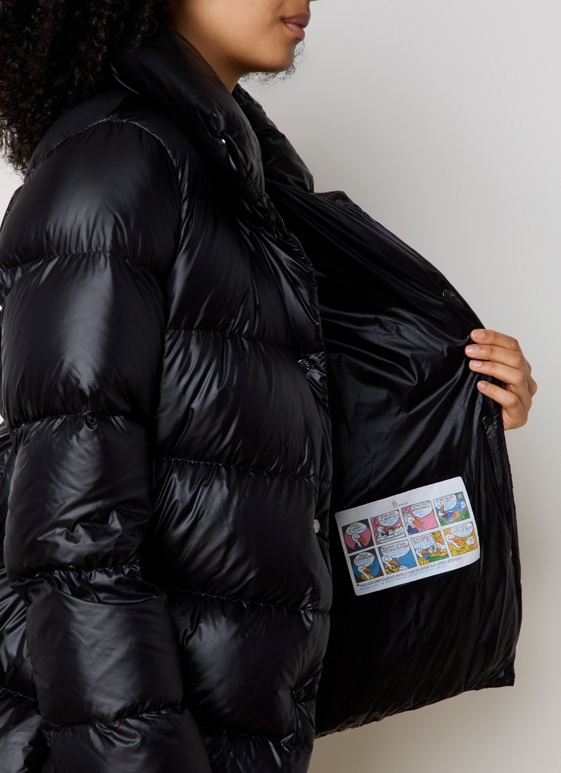 Moncler Cochevis gewatteerd jack met donsvulling en capuchon - detail 3 zwart