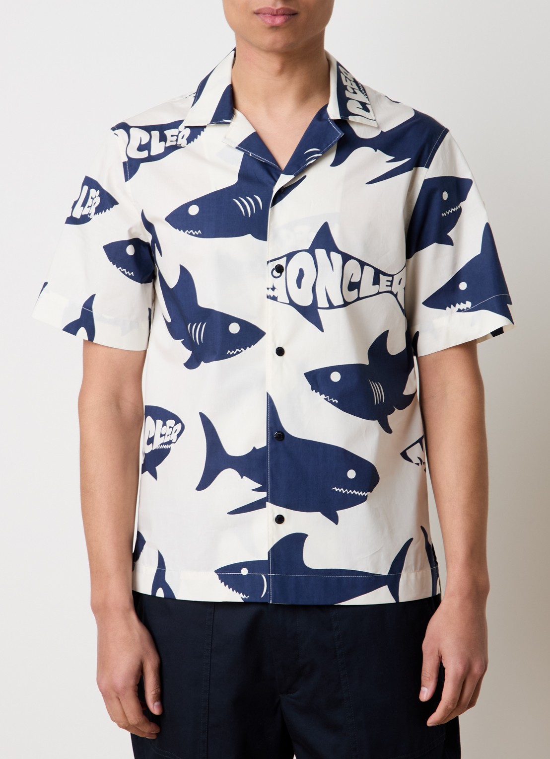 Moncler Comfort fit overhemd met print - detail 4 gebroken wit