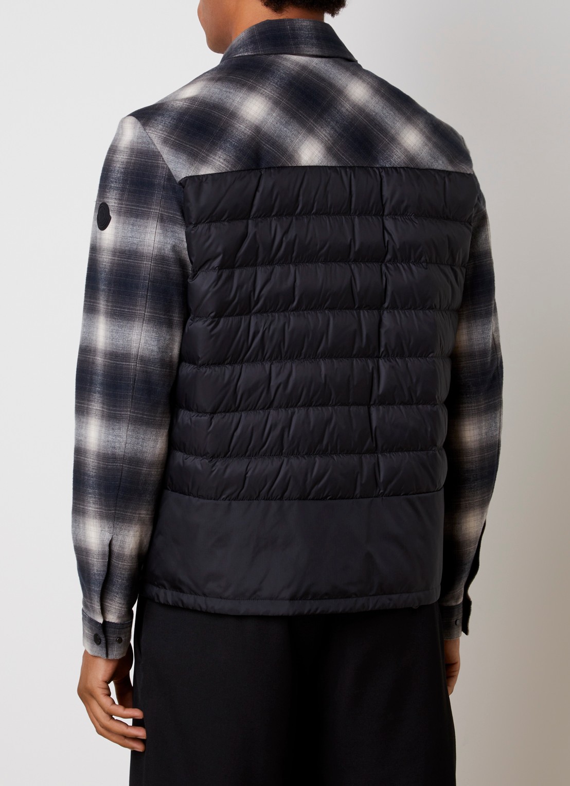 Moncler Cornisello gewatteerde jack met steekzakken en logo - achterkant 4 antraciet