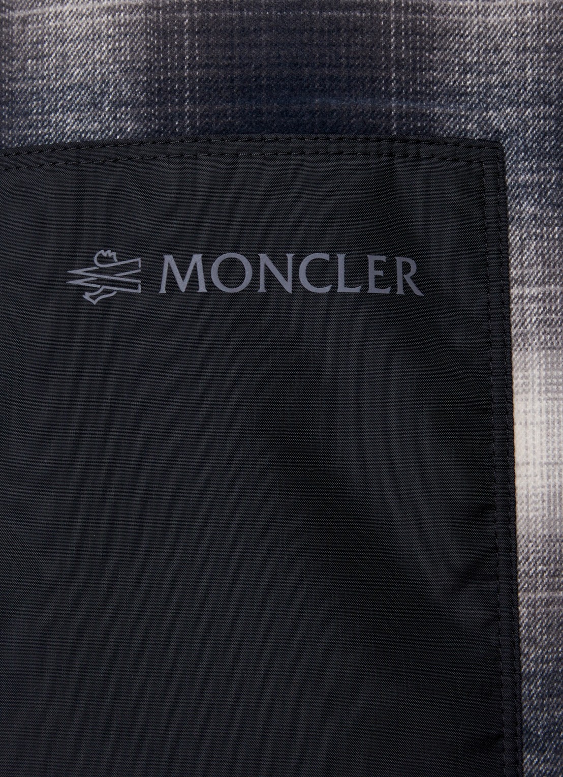 Moncler Cornisello gewatteerde jack met steekzakken en logo - detail 3 antraciet