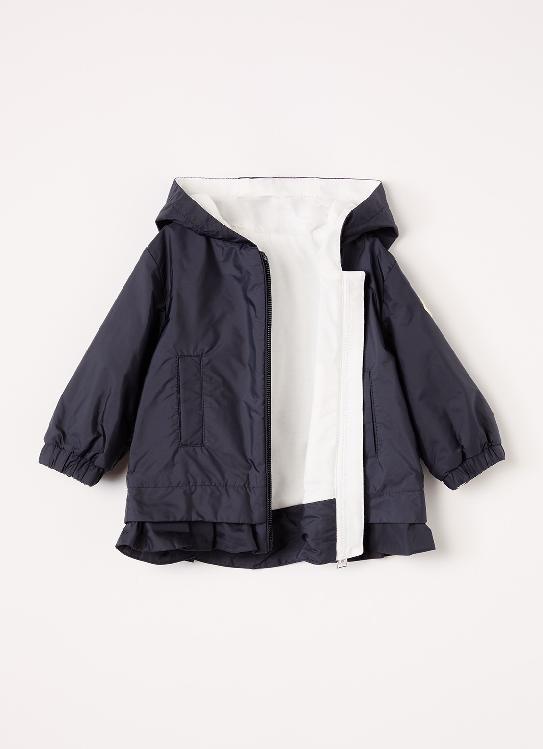Moncler Dana jack met capuchon - voorkant 3 donkerblauw