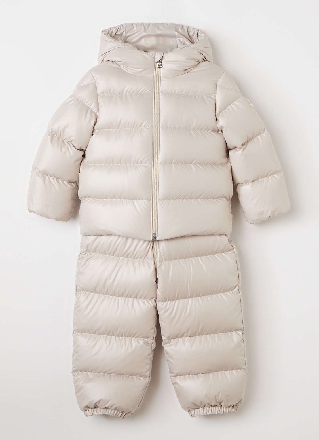Moncler Deidree tapered fit skipak met capuchon - voorkant 2 beige