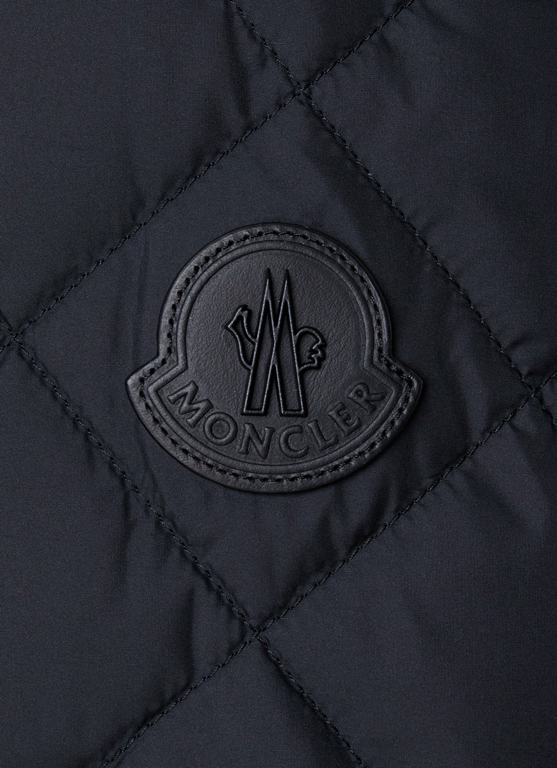 Moncler Delviane gewatteerd jack met donsvulling en quiltpatroon  - detail 3 zwart