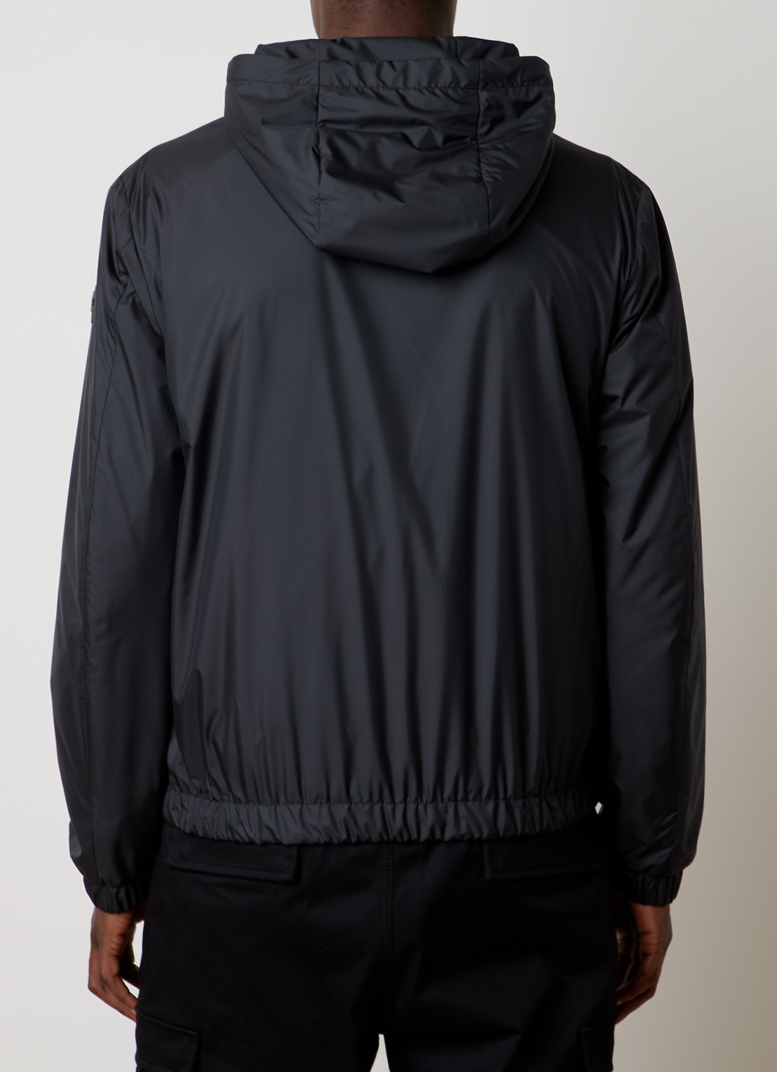 Moncler Domene windjack met capuchon - achterkant antraciet