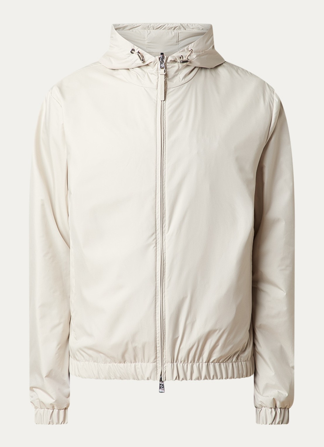 Moncler Domene windjack met capuchon - voorkant 2 gebroken wit