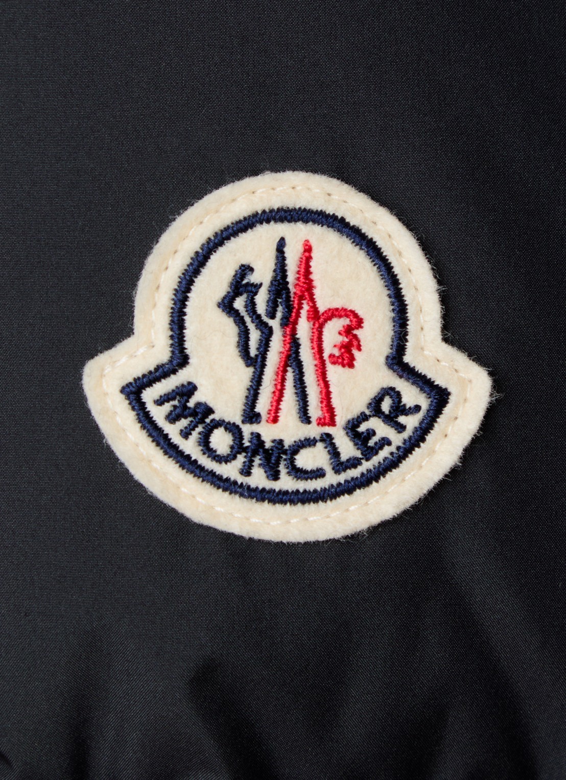 Moncler Dourbe puffer jack met donsvulling en logo - detail 4 zwart