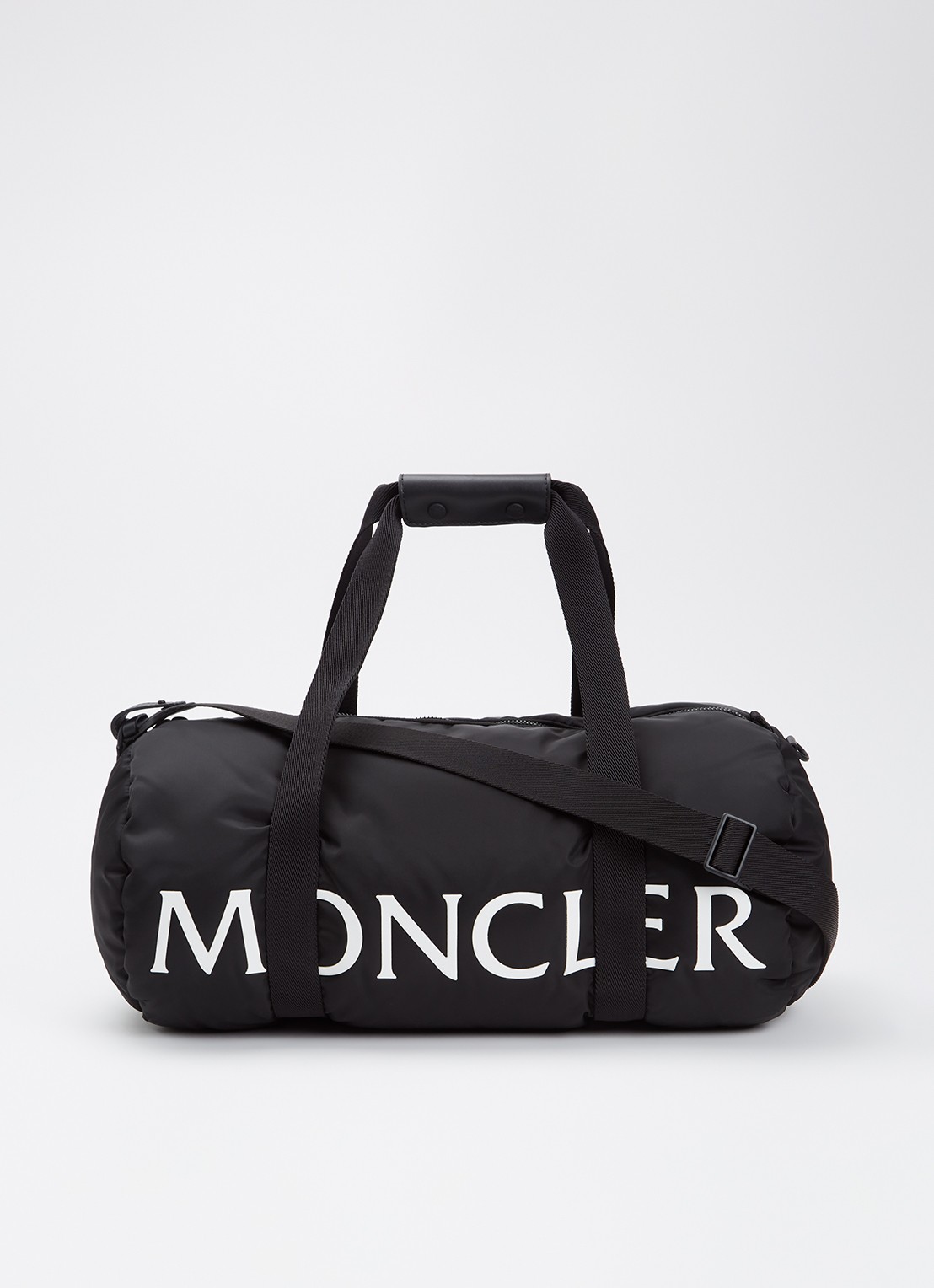 Moncler Duddle sporttas met logo en afneembare schouderriem - voorkant zwart