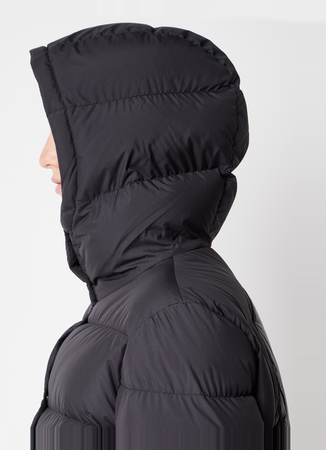 Moncler Ebre puffer jack met donsvulling en logoborduring - detail 3 zwart