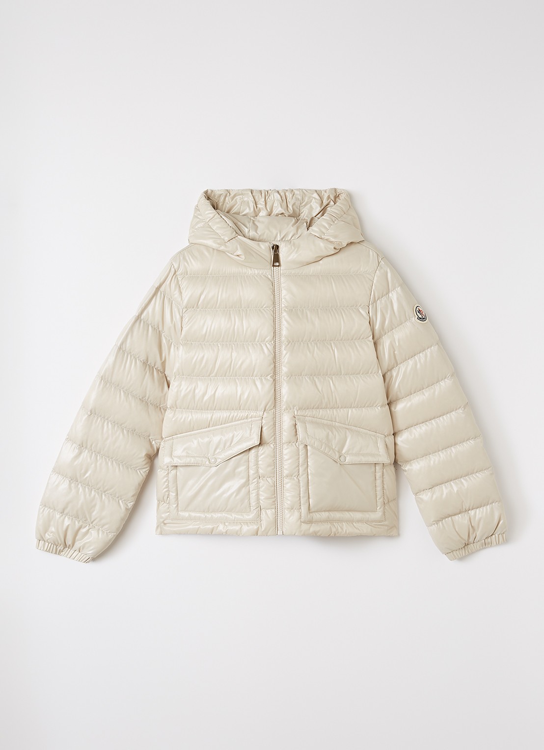 Moncler Ela gewatteerd jack met donsvulling - voorkant creme