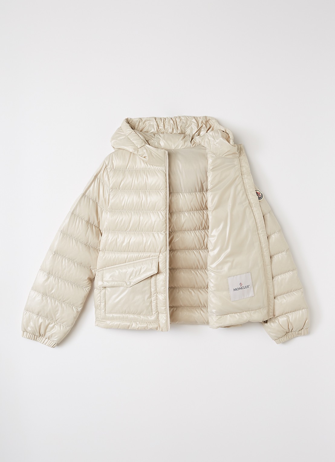 Moncler Ela gewatteerd jack met donsvulling - voorkant 2 creme