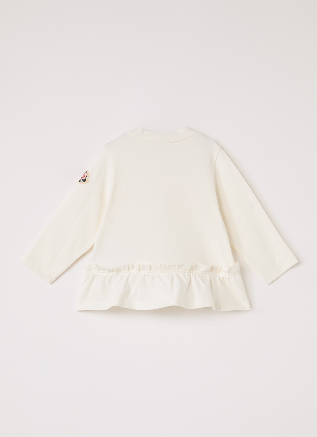 Moncler Ensemble Hearts longsleeve met logoprint - voorkant 3 gebroken wit