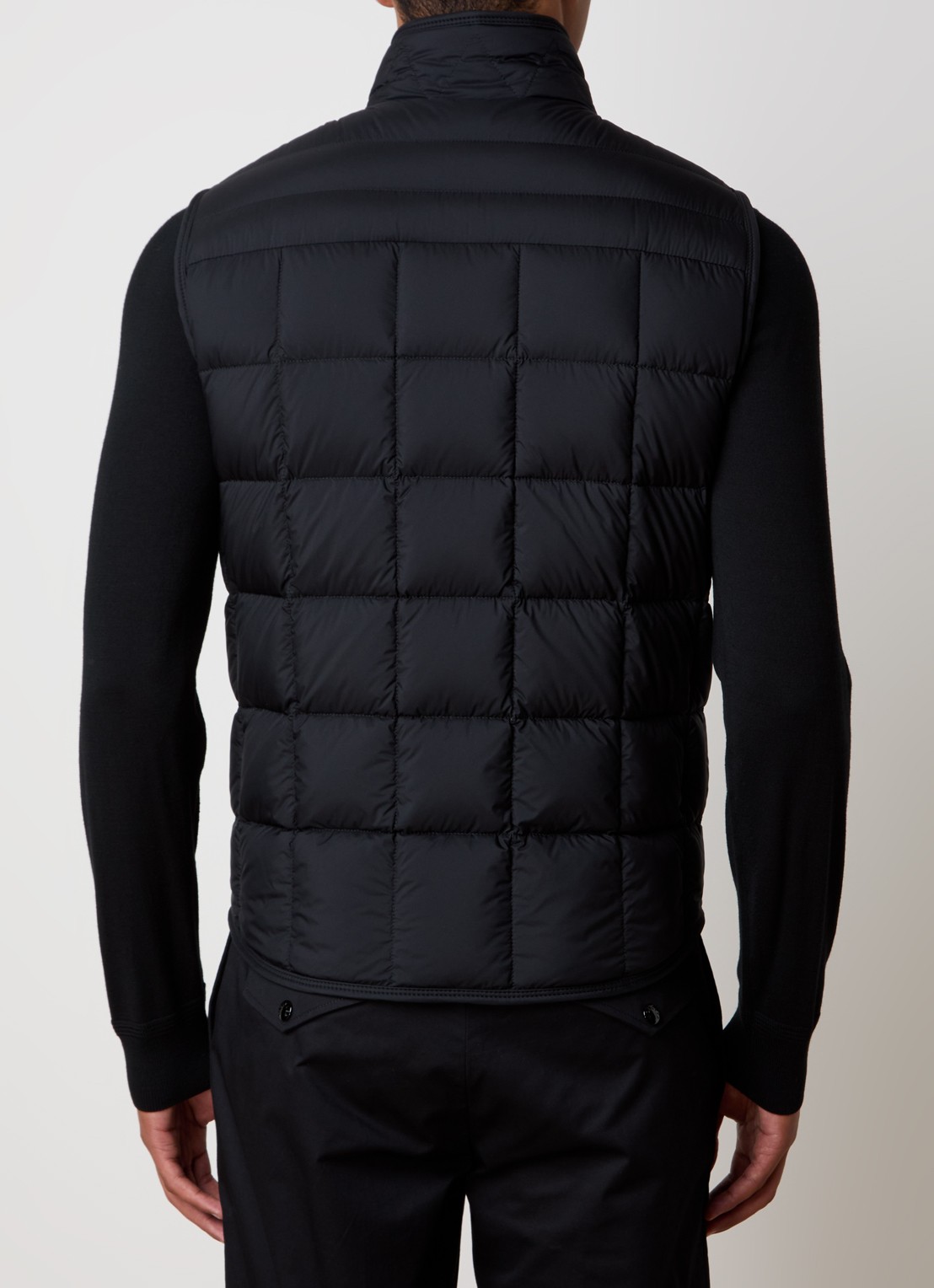 Moncler Estagnous gewatteerde bodywarmer met ritszakken - achterkant zwart