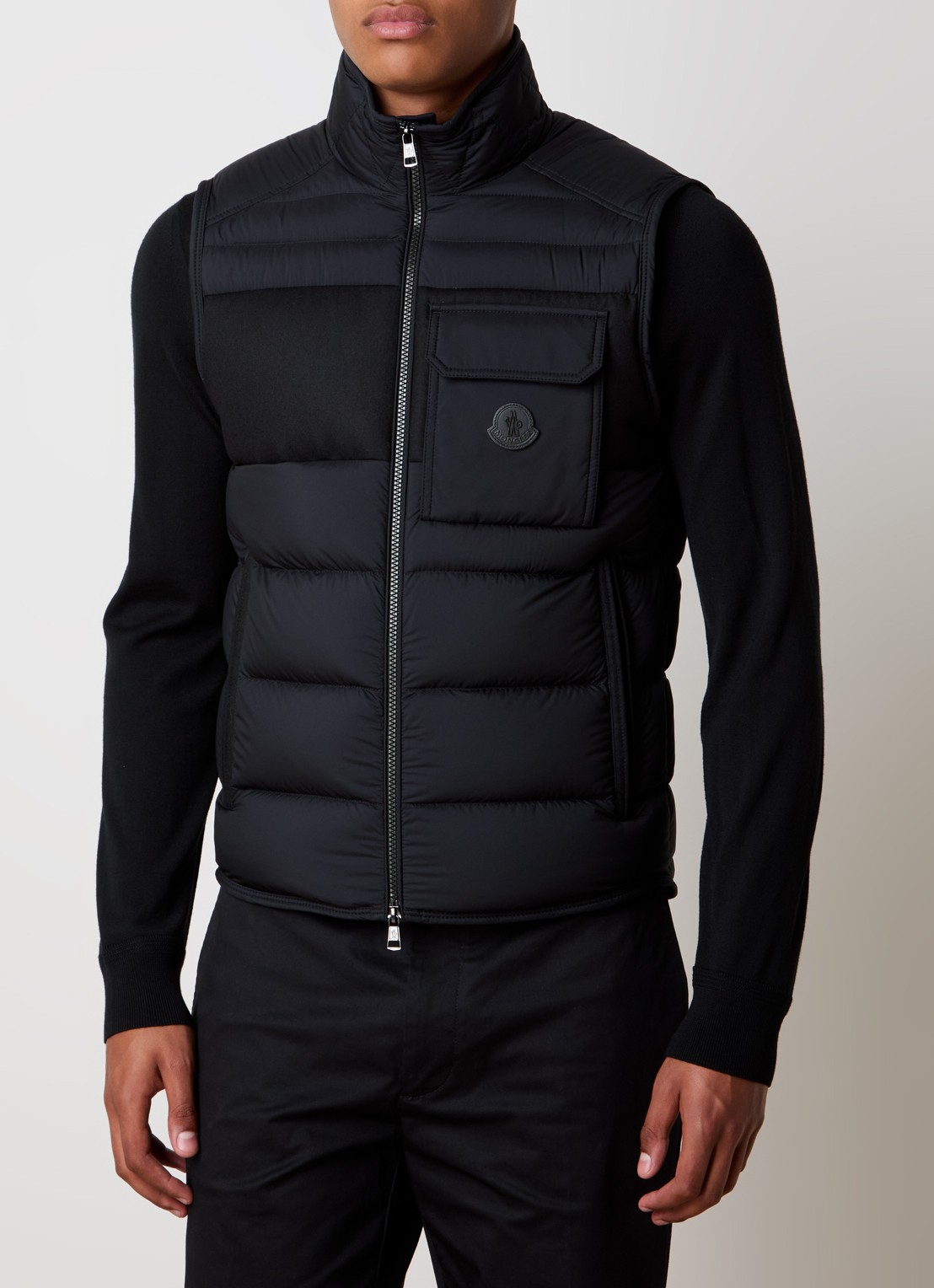 Moncler Estagnous gewatteerde bodywarmer met ritszakken - detail 2 zwart