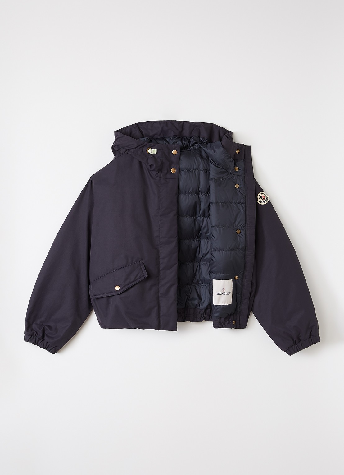 Moncler Eucalyptus gewatteerd jack - voorkant 2 donkerblauw