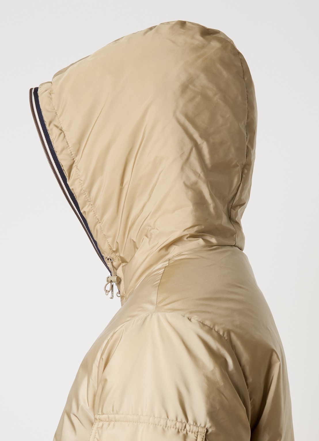 Moncler Evettes gewatteerd jack met donsvulling en logo - detail 3 zand