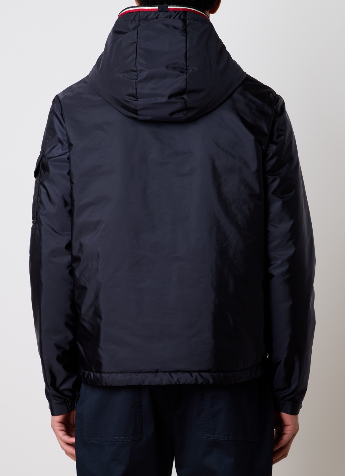 Moncler Evettes gewatteerd jack met donsvulling en logo - achterkant donkerblauw