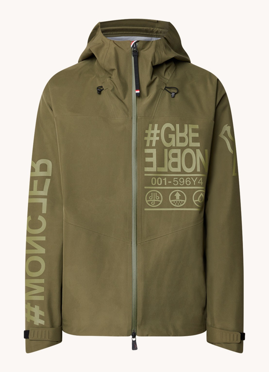 Moncler Fel Gore-Tex  lightweight windjack met ritszakken - voorkant 5 groen