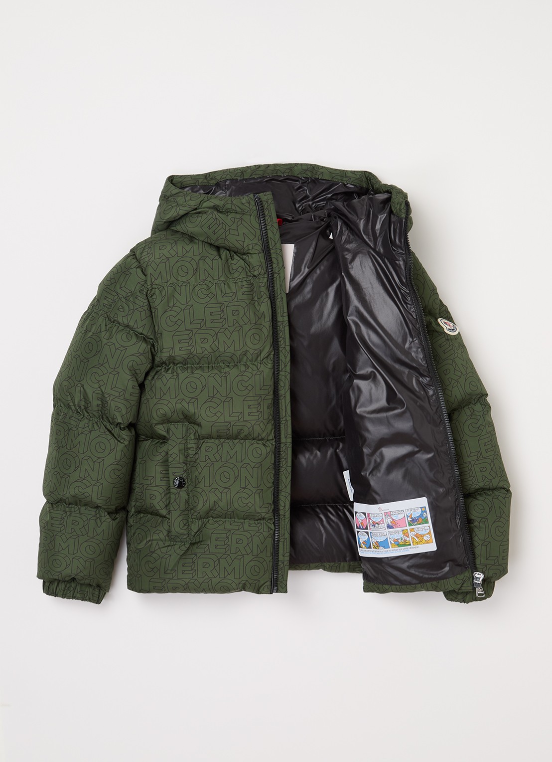Moncler Fergus puffer jack met donsvulling - voorkant 3 groen