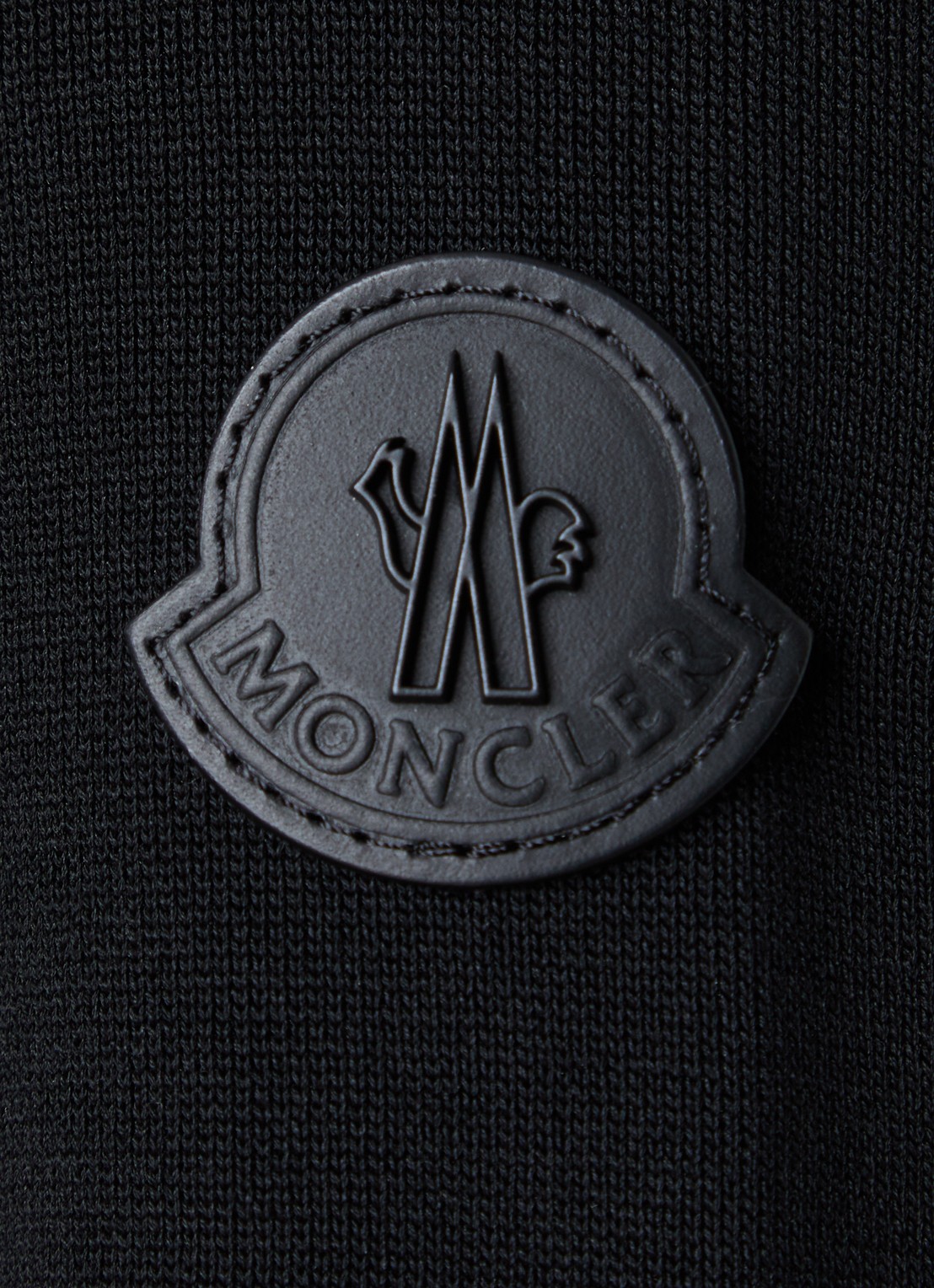 Moncler Fijngebreid vest met gewatteerd voorpand en donsvulling - detail 6 zwart